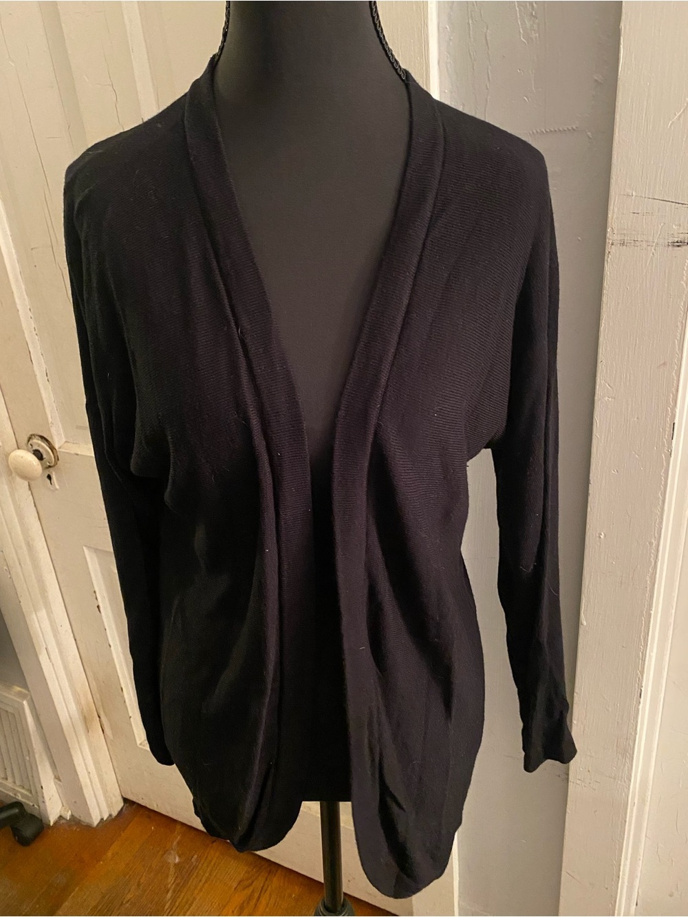 Premise Studio Black Open-Front Women's Cardigan Sweater